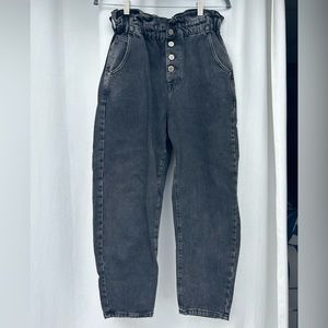 Zara high-waisted paper bag baggy jeans